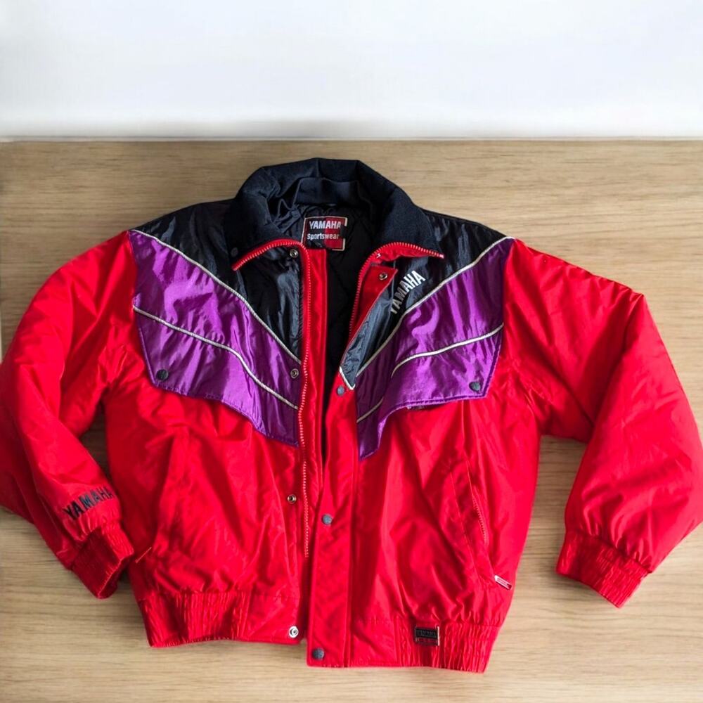 Vintage Yamaha puffer bomber jacket coat Large rare